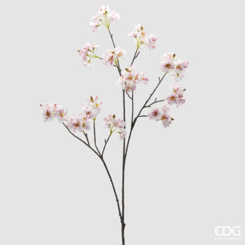 Ramo artificiale di sakura rosa chiaro EDG con fiori delicati, altezza 110 cm