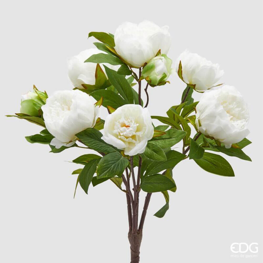 EDG Cespuglio Peonia Avorio x8 Fiori H53 cm - immagine 2