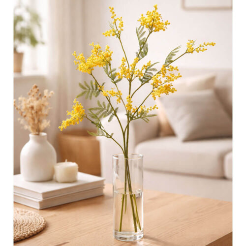 Alternative view of EDG Ramo Mimosa artificiale H 111 cm