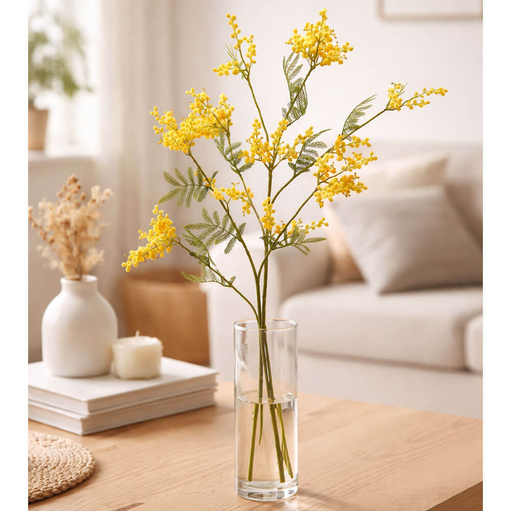 EDG Ramo Mimosa artificiale H 111 cm 2 EDG Ramo Mimosa artificiale H 111 cm - immagine 2