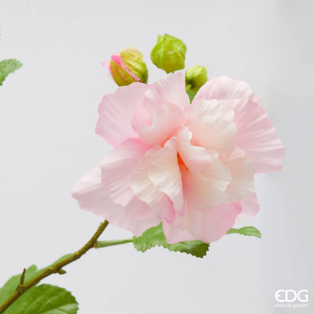 EDG Ramo Hibiscus Rosa con Bocciolo H 105 cm 3 EDG Ramo Hibiscus Rosa con Bocciolo H 105 cm - immagine 3