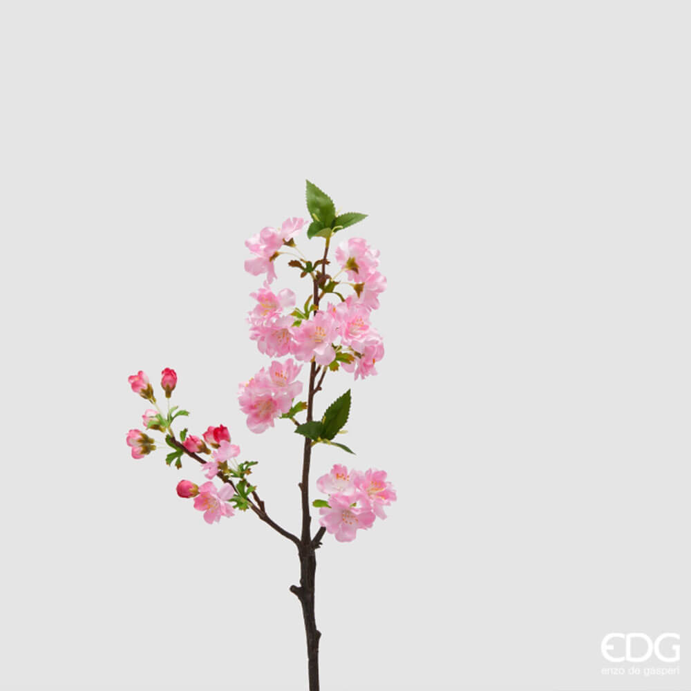 EDG Ramo Ciliegio Rosa con Foglie H 50 cm - immagine 2