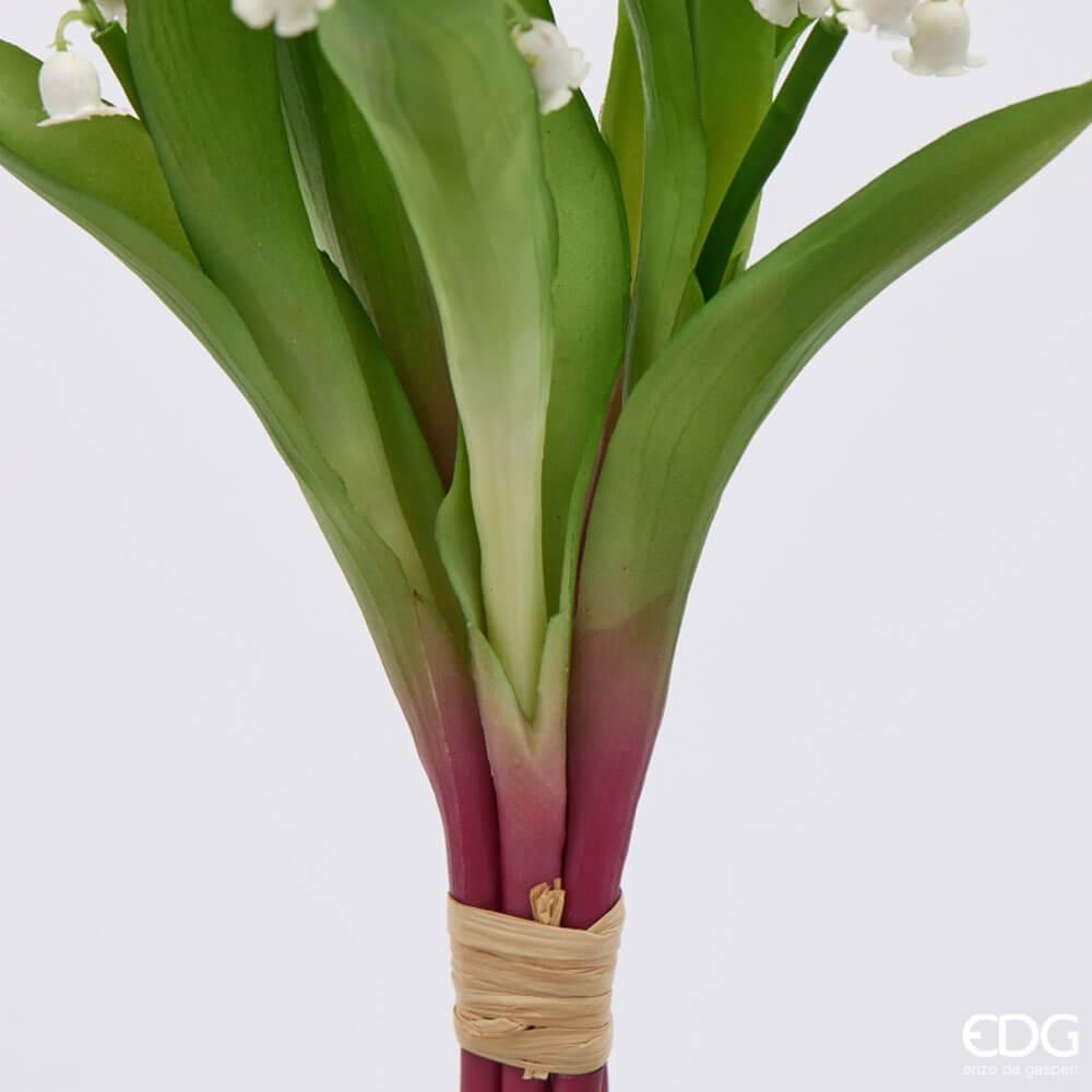 EDG Mazzo Mughetto con Foglie H 40 cm 4 EDG Mazzo Mughetto con Foglie H 40 cm - immagine 4