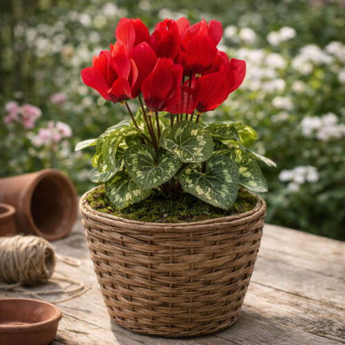 Alternative view of EDG Cespuglio Ciclamino Rosso H 27 cm