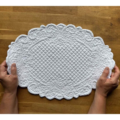 Alternative view of Blanc MariClò Mantel Acolchado Ovalado 35x50 cm