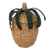 Contenitore ananas Blanc Mariclò in rattan naturale con coperchio intrecciato