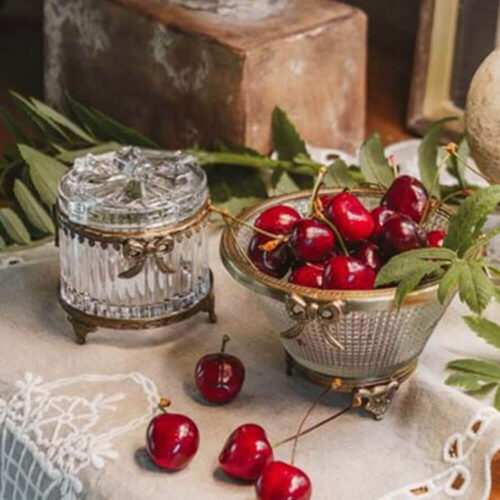 Alternative view of Blanc Mariclò Cofanetto Artemisia in Vetro e Ottone 9x9 cm