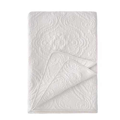 Alternative view of Blanc MariClò Double couette en coton brodé + 2 taies d'oreiller