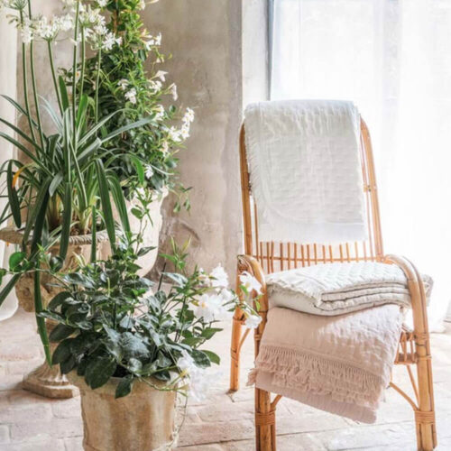 Alternative view of Blanc Mariclò Trapunta 1 piazza e mezza Rosa Petali Uniti