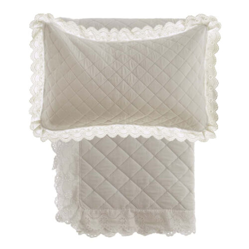 Blanc MariClo' couette double naturelle 260x260 Sangallo Summer + 2 taies d'oreiller