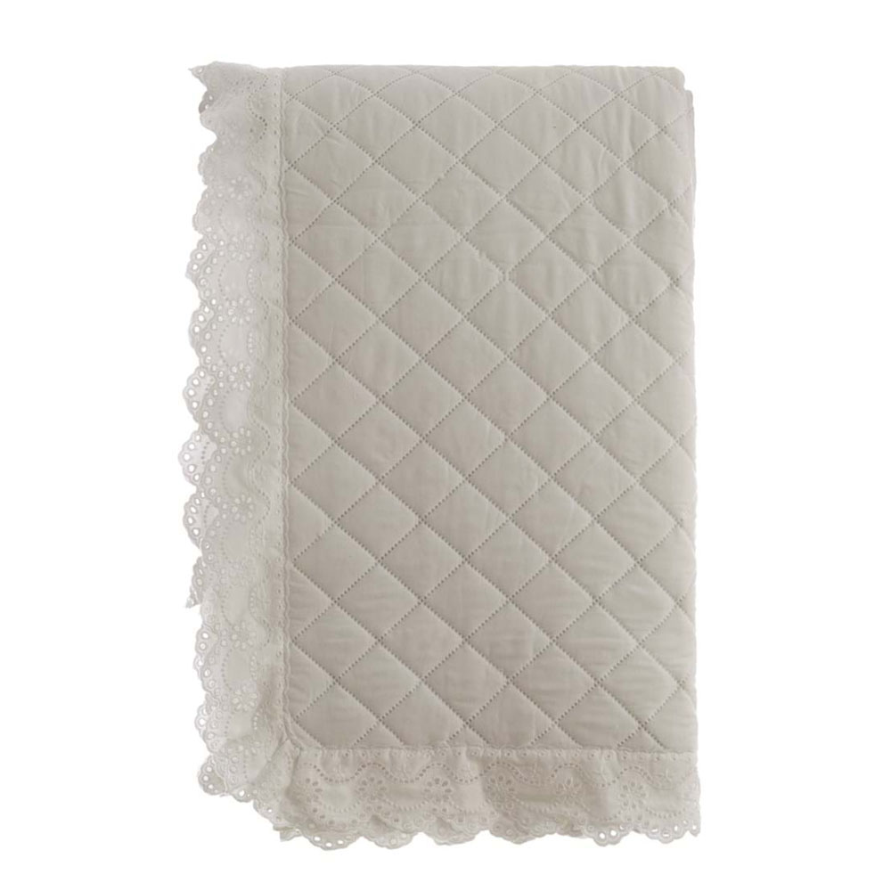 Blanc MariClo' colcha doble natural 260x260 Sangallo Verano + 2 fundas de almohada 2 Blanc MariClo' colcha doble natural 260x260 Sangallo Verano + 2 fundas de almohada - Imagen 2