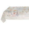 Tovaglia pasquale con stampa mongolfiere e personaggi in stile rococò – Blanc Mariclò Rococò Collection.