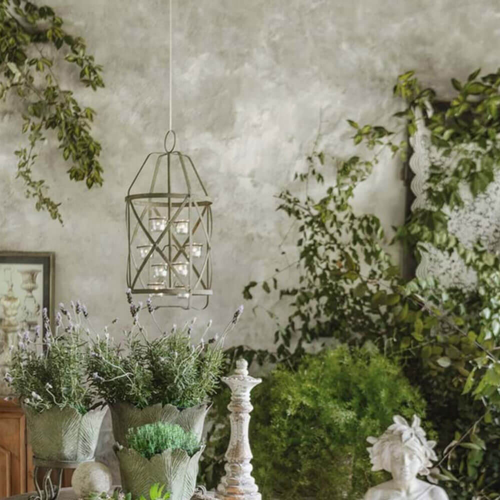Blanc MariClo’ Lanterna Porta Tealight Metallo 59 cm Giardino Segreto - immagine 3