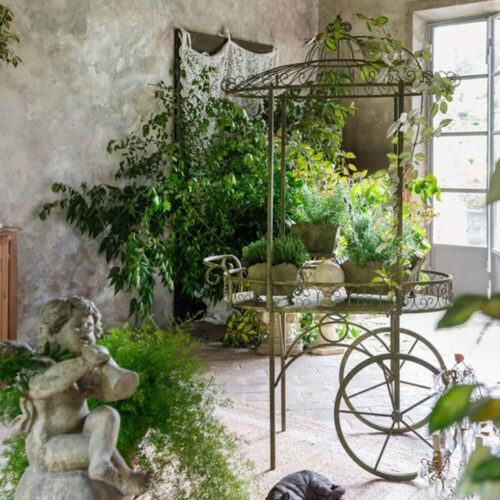 Alternative view of Blanc MariClo’ Carretto Decorativo Metallo 193 cm Giardino Segreto