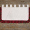 Clodette Mantovana Velluto Panna con Rouche Tartan 150x50 cm