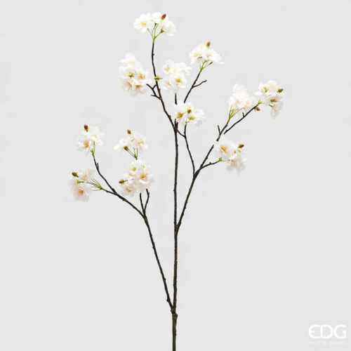 Ramo sakura artificiale EDG con fiori bianchi e boccioli primaverili