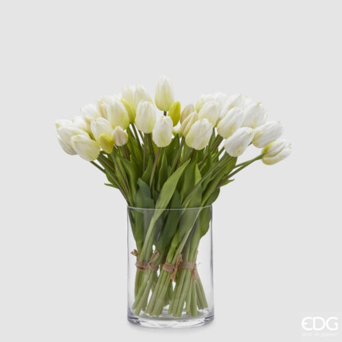 Alternative view of EDG Bouquet 5 Tulipani bianchi Real Touch H 40