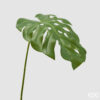 Branche de monstera artificielle avec effet naturel feuille verte perforée