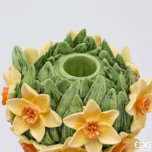 Alternative view of EDG Portacandela Narcisi in Poliresina H20 D10