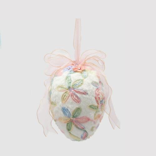 Alternative view of EDG Uovo Decorativo Bianco da Appendere Fiocco H28 cm