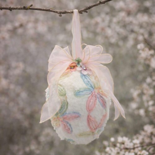 EDG Uovo Decorativo Bianco da Appendere H20 D15