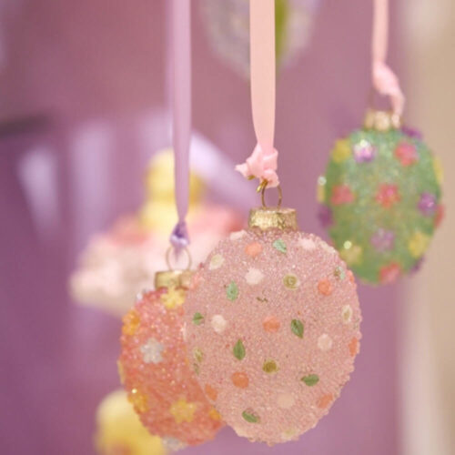 Alternative view of EDG Decoro Uovo in Vetro con Fiori H 8 cm