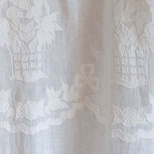 Alternative view of Blanc Mariclò Tenda Dentelle in Lino Ricamato 140×290 cm