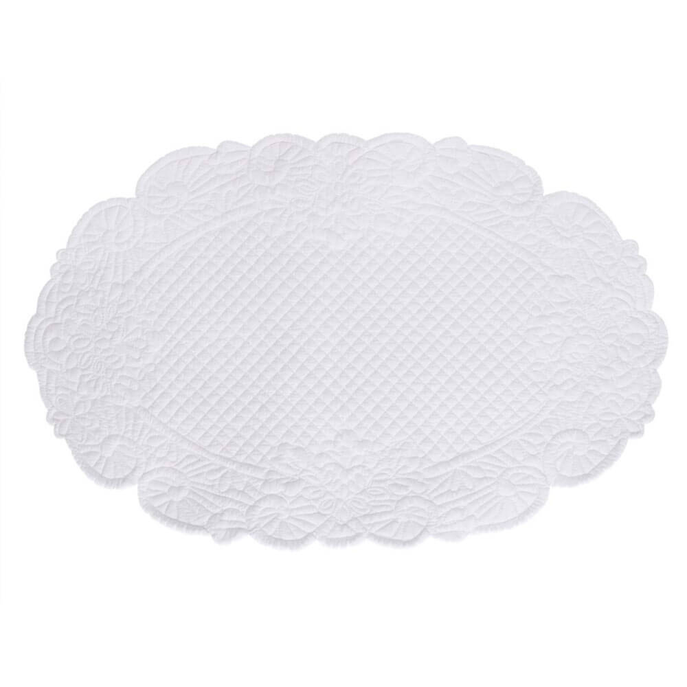 Blanc Mariclò Centrotavola Trapuntato Bianco 45x70 - immagine 2