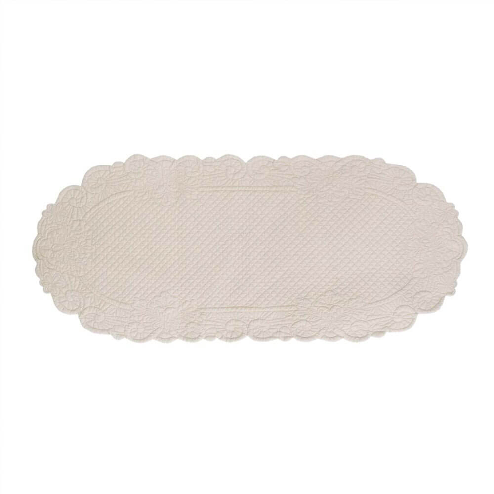 Blanc Mariclò Centrotavola Runner Trapuntato Avorio 45x100 - immagine 2