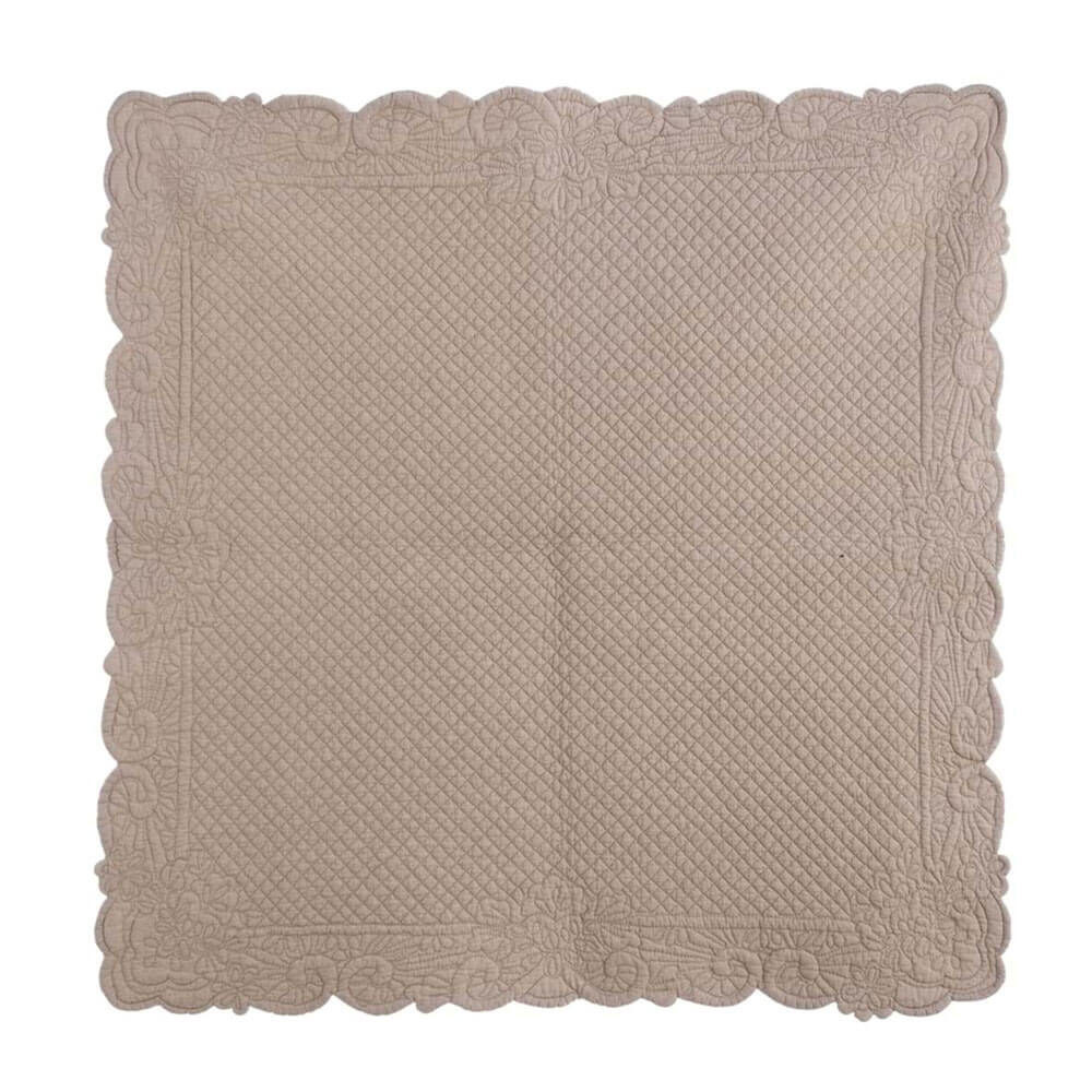 Blanc MariClò Centro de mesa acolchado Beige 90x90 - Imagen 2
