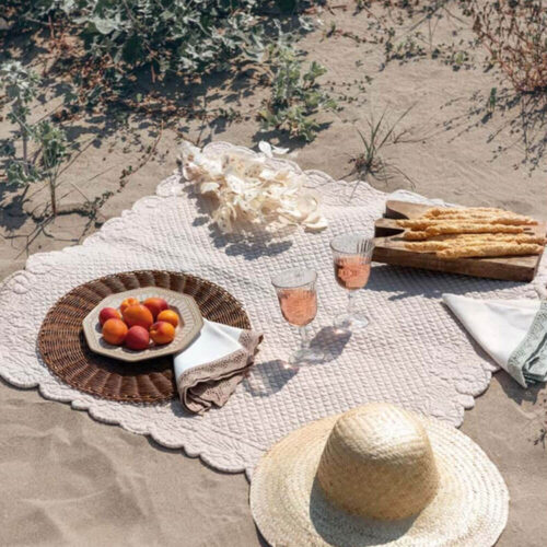 Alternative view of Blanc MariClò Centro de mesa acolchado blanco 90x90