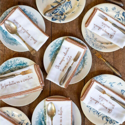 Alternative view of Blanc Mariclò Set 4 Tovaglioli Ricamati 40x40