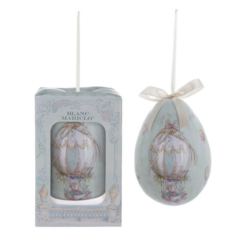 Blanc Mariclo Uovo Pasquale Mongolfiera Collezione Rococo h 21 cm