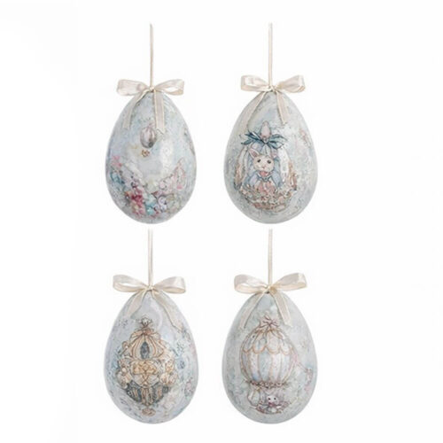 Alternative view of Blanc Mariclo Set 8 Uova Pasquali Rococò con Scatola