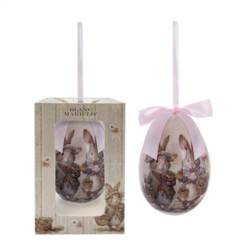 Alternative view of Blanc Mariclo Uovo Coppia Conigli 8 cm Uova Incantate