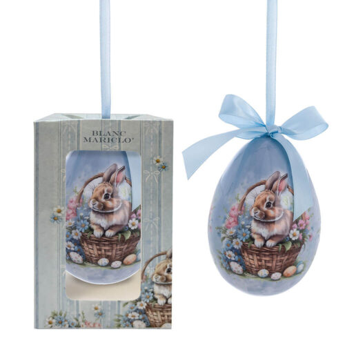 Alternative view of Blanc Mariclo Uovo Coniglio in cesto 8,5 cm Uova Incantate