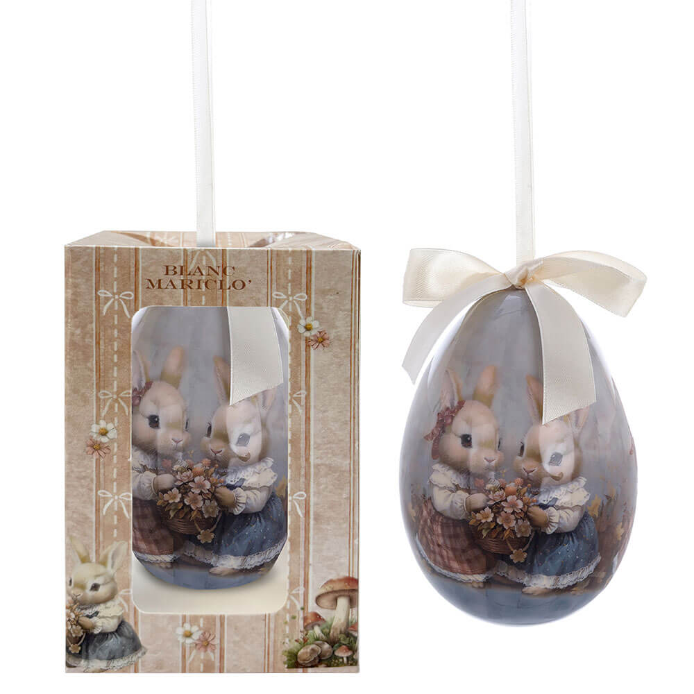 Blanc Mariclo Uovo Coniglietti h 8 cm 2 Blanc Mariclo Uovo Coniglietti h 8 cm - immagine 2