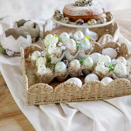 Alternative view of Blanc Mariclò Vassoio Centrotavola in Rattan 30x40 cm