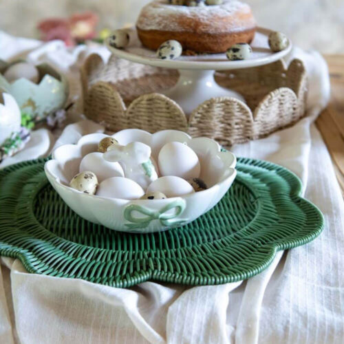 Alternative view of Blanc Mariclò Tovaglietta Intrecciata Verde 38 cm