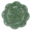 Tovaglietta intrecciata verde con bordo ondulato stile shabby chic