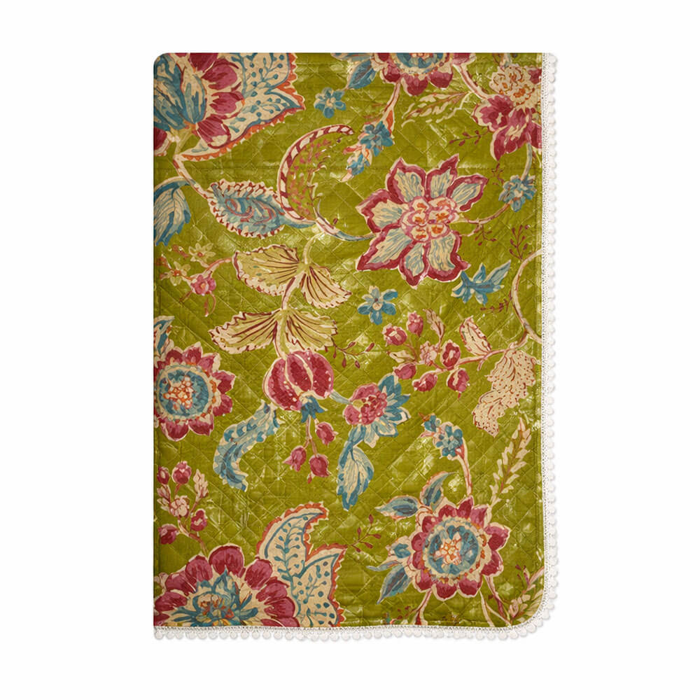 Blanc Mariclò Pareo Indira Blossom Verde 160x100 cm - immagine 2