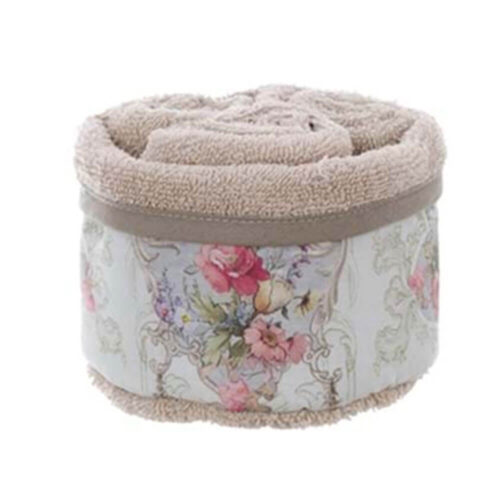 Alternative view of Blanc Mariclò Cestino con 3 Lavette Naturale COCO