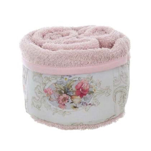 Alternative view of Blanc Mariclò Cestino COCO con 3 Lavette Rosa