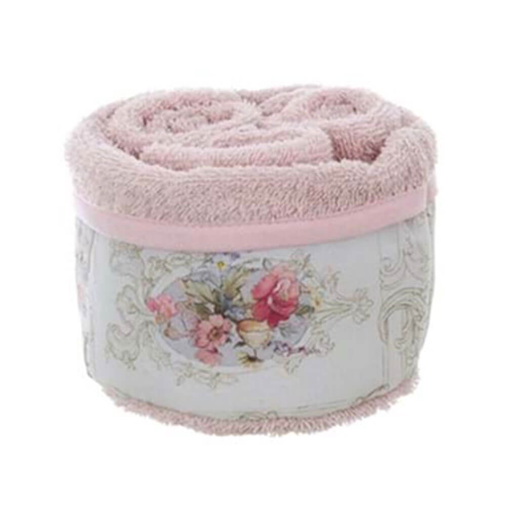 Blanc Mariclò Cestino COCO con 3 Lavette Rosa 2 Blanc Mariclò Cestino COCO con 3 Lavette Rosa - immagine 2