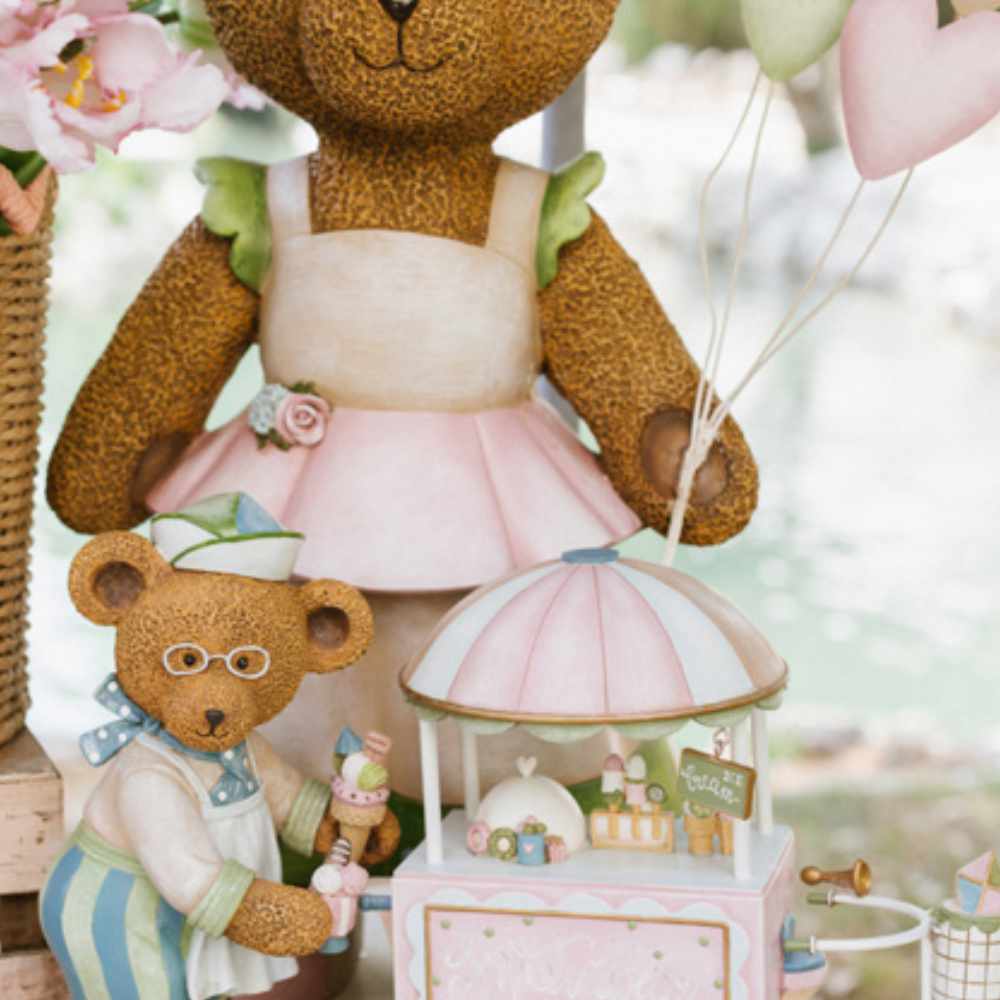 Nuvole di Stoffa Orsa con Cuori Sweet Bear 60 cm 3 Nuvole di Stoffa Orsa con Cuori Sweet Bear 60 cm - immagine 3
