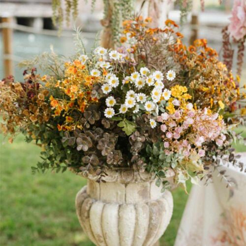 Alternative view of Nuvole di Stoffa Margheritine Arancio h 61 cm