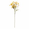 Mazzetto artificiale di margheritine gialle con foglie verdi e stelo lungo, 24x12x61 cm.