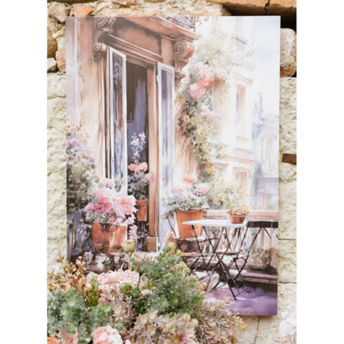 Alternative view of Nuvole di Stoffa toile balcon avec fleurs 50x70