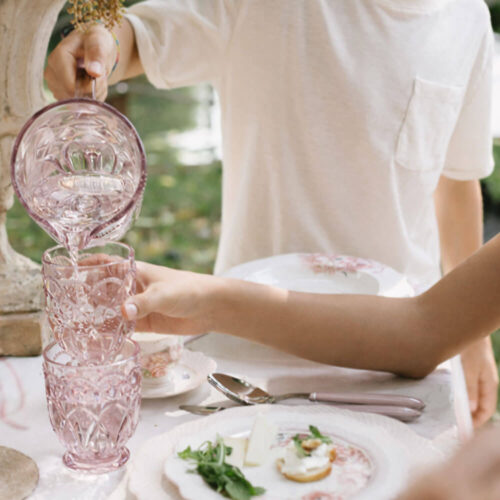 Alternative view of Nuvole di Stoffa Brocca Vetro Rosa Fiorirà 14x21 cm