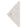 Servilleta de lunares Sweet Bear 40x40 de algodón marfil con micro lunares y un pequeño motivo de rosas rosas.